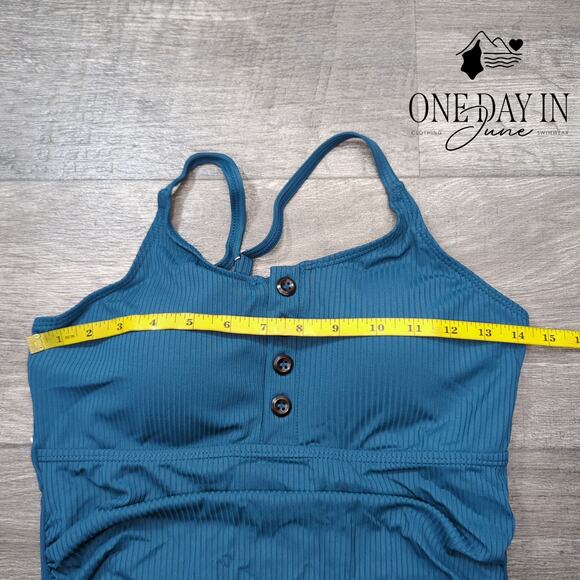 Summer Mae Maternity Ribbed One Piece Swimsuit Size S - Picture 4 of 6